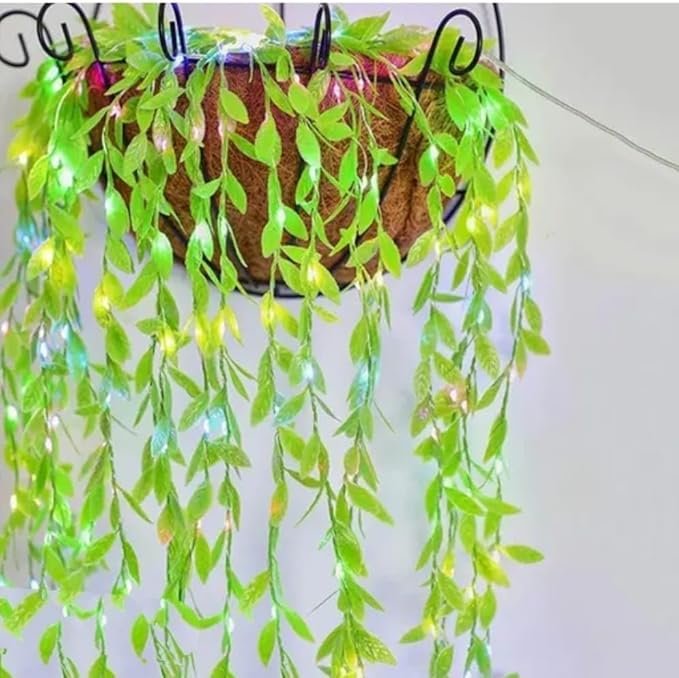 ElectVibes Artificial Leaf curtain light (3×3meter, 200 LED, Multicolour, 8 Flashing Mode and Remote Control) (pack of 1) - Image 2