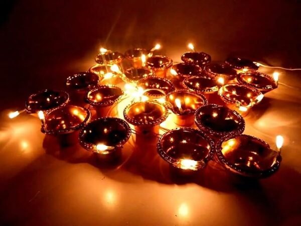 ElectVibes Golden Diya String Light 16 Plastic Golden Diya 3 Meter LED Deepak Fairy String Series Lights for Home Decoration Plug-in (Warm White) - Image 4