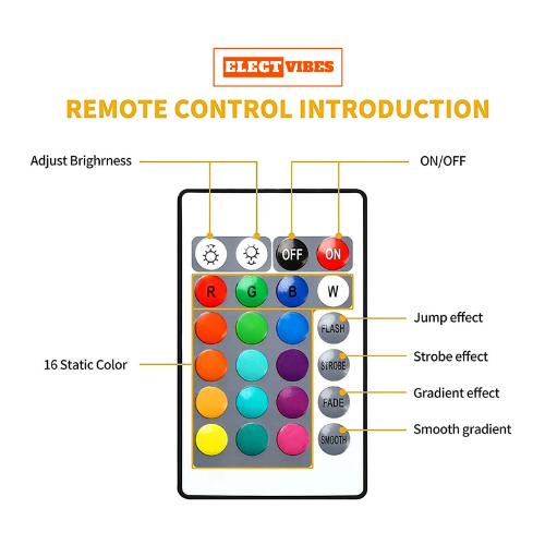 ELECTVIBES Sunset Lamp Projector LED Lights with USB & Remote – 16 Colors, 360° Rotation Romantic Sunlight For Bedroom, Rainbow Night Light for Selfie, Party, Home Decor, and Gifts for Women, Sunlight Lamp For Room (pack of 1) - Image 15