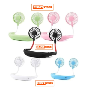 ELECTVIBES Hand Free Mini USB Personal Fan, Rechargeable Mini USB Fan with 360 Degree Free Rotation, 3 Adjustable Speeds  Perfect for Sports, Home ,Office, Travel, and Outdoor (Pack of 1)