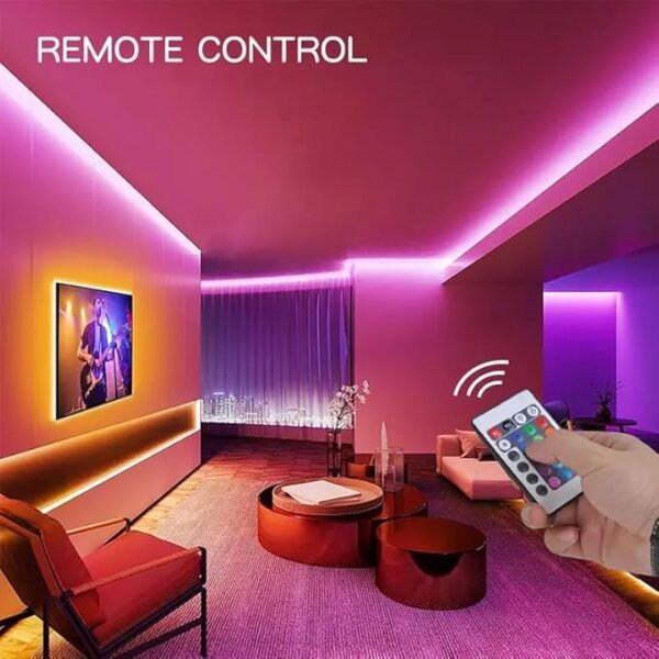 ElectVibes USB 5V 5050 RGB LED Strip Light for TV Backlight (2M) | Multi-Color Changing with Remote | Flexible LED Light for 32-40 Inch TV, PC, Laptop, Gaming &  Room Decoration - Image 7