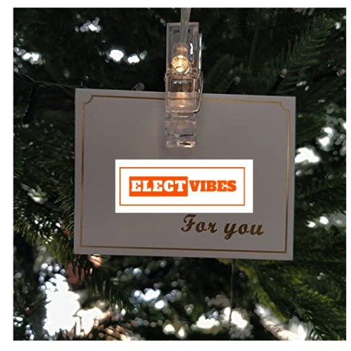 ELECTVIBES Simple Clip String Light 14 LED, 3 Meter Plug-In, Photo Clip String LIGHTS LEDs | Hanging Fairy Lights for Pictures, Bedroom, Wall Décor, Party, Wedding & Festive Decoration - Image 8