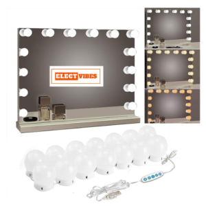 ELECTVIBES Vanity Mirror Lights Best Makeup Mirror Lights Bulbs With USB Cable, 3 Color Modes & Adjustable Brightnes (PACK OF 1)