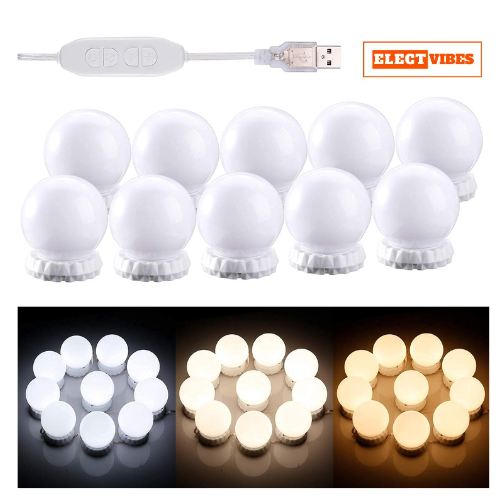 ELECTVIBES Vanity Mirror Lights Best Makeup Mirror Lights Bulbs With USB Cable, 3 Color Modes & Adjustable Brightnes (PACK OF 1) - Image 14