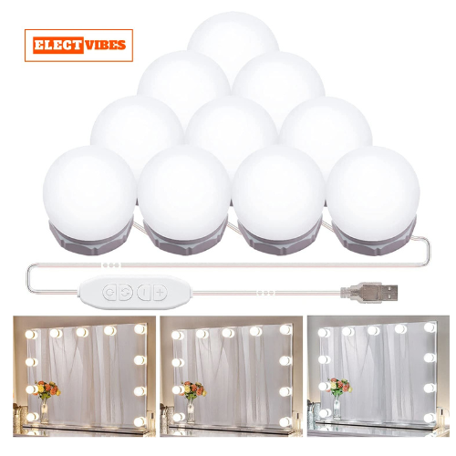 ELECTVIBES Vanity Mirror Lights Best Makeup Mirror Lights Bulbs With USB Cable, 3 Color Modes & Adjustable Brightnes (PACK OF 1) - Image 15