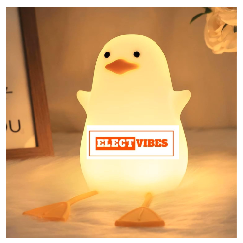 ELECTVIBES Rechargeable Silicone Duck Night Lamp Touch Control LED Light with Color Changing Feature, Multicolor Nightlight for Kids' Bedroom Decor, Perfect Baby Gift (PACK OF 1) - Image 23