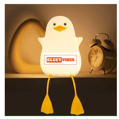 ELECTVIBES Rechargeable Silicone Duck Night Lamp Touch Control LED Light with Color Changing Feature, Multicolor Nightlight for Kids' Bedroom Decor, Perfect Baby Gift (PACK OF 1) - Image 25