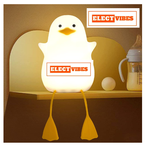 ELECTVIBES Rechargeable Silicone Duck Night Lamp Touch Control LED Light with Color Changing Feature, Multicolor Nightlight for Kids' Bedroom Decor, Perfect Baby Gift (PACK OF 1) - Image 18