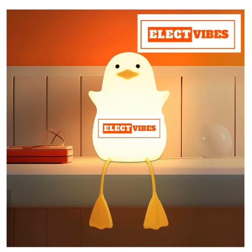 ELECTVIBES Rechargeable Silicone Duck Night Lamp Touch Control LED Light with Color Changing Feature, Multicolor Nightlight for Kids' Bedroom Decor, Perfect Baby Gift (PACK OF 1) - Image 19