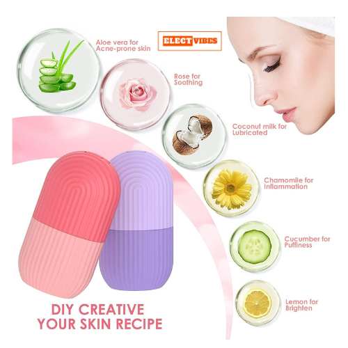 ELECTVIBES Silicone Ice Face Roller – Facial Cube for Eye & Neck Massage, Dark Circle Removal, Pore Shrinking, Skin Care & Beauty Tool – Multicolor (Pack of 1) - Image 21