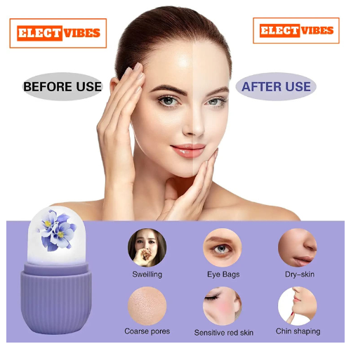 ELECTVIBES Silicone Ice Face Roller – Facial Cube for Eye & Neck Massage, Dark Circle Removal, Pore Shrinking, Skin Care & Beauty Tool – Multicolor (Pack of 1) - Image 11