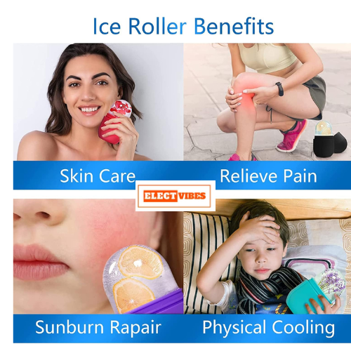 ELECTVIBES Silicone Ice Face Roller – Facial Cube for Eye & Neck Massage, Dark Circle Removal, Pore Shrinking, Skin Care & Beauty Tool – Multicolor (Pack of 1) - Image 14