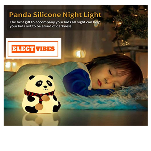 ELECTVIBES Rechargeable Silicone Panda Night Light for Kids 7-Color LED Changing Lamp Room Decor & Gift for Toddlers, Teens, & Valentine's Day Present Soft BPA-Free Nightlight Multicolor (PACK OF 1) - Image 13