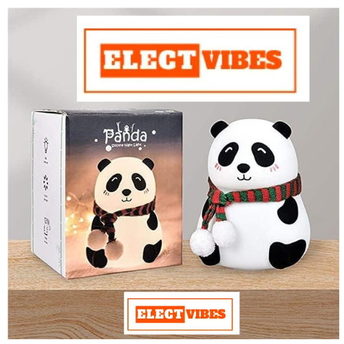 ELECTVIBES Rechargeable Silicone Panda Night Light for Kids 7-Color LED Changing Lamp Room Decor & Gift for Toddlers, Teens, & Valentine's Day Present Soft BPA-Free Nightlight Multicolor (PACK OF 1) - Image 10