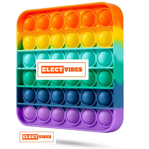 Electvibes Pop It Fidget Toy Set – 4-Piece Sensory Toys for Kids & Adults, Educational Stress Relief in Fun Shapes & Mixed Colors (ST-POP UP)(SET OF 4) (PACK OF 1) - Image 2