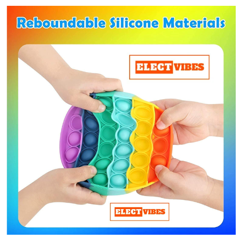 Electvibes Pop It Fidget Toy Set – 4-Piece Sensory Toys for Kids & Adults, Educational Stress Relief in Fun Shapes & Mixed Colors (ST-POP UP)(SET OF 4) (PACK OF 1) - Image 14
