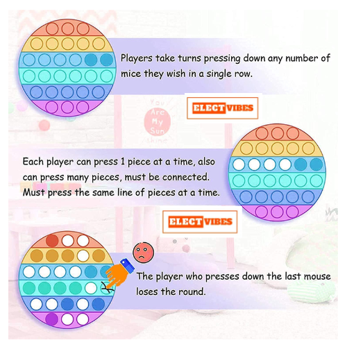 Electvibes Pop It Fidget Toy Set – 4-Piece Sensory Toys for Kids & Adults, Educational Stress Relief in Fun Shapes & Mixed Colors (ST-POP UP)(SET OF 4) (PACK OF 1) - Image 3