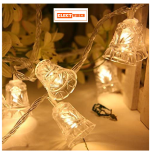 ELECTVIBES Bell LED String Light  14 LED, 3 Meter Plug-In, Lights for Christmas, Diwali, Party, and Wedding Events  Fairy Lights | AC Powered, Waterproof Decorative Lights for Home decore, Diwali & Festive Decoration (Warm White)(PACK OF 1)