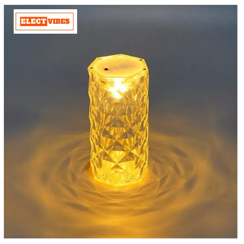 ELECTVIBES Diamond LED Tea Light Candle 3pcs set – Flameless & Smokeless Decorative Lights in Transparent Acrylic – Warm White Glow for Diwali, Festive & Home Décor (Sizes: 9 cm, 7 cm, 9 cm) - Image 2