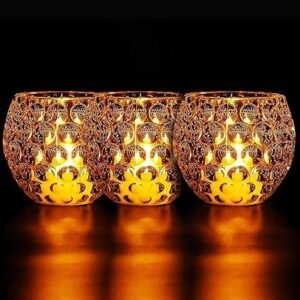 Crystal LED Tea Light Candle Holder