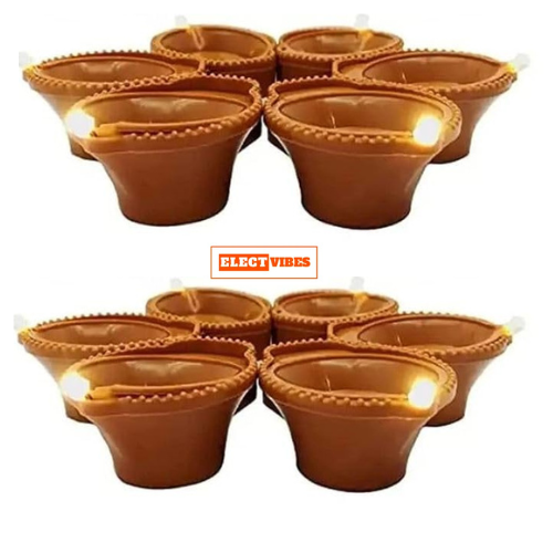 ElectVibes Brown Diya String Light 14 LED, 3 Meter Length Fairy Decoration Diya Lamp Light for Bedroom Decor, LED Pixel Series Light for Indoor, Outdoor Festival Decoration (Warm White, Plug-in) - Image 12