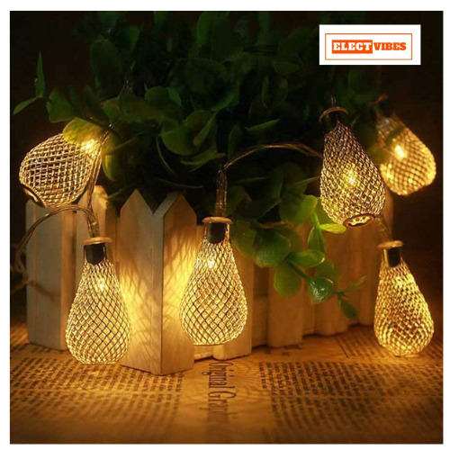 ELECTVIBES Metal Drop String Lights of Home Decoration Diwali Light for Party Birthday Diwali Christmas Navratri Valentine Gift Home Decoration Light (3 Meter 14 LED, Warm White) - Image 11