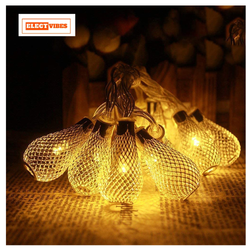 ELECTVIBES Metal Drop String Lights of Home Decoration Diwali Light for Party Birthday Diwali Christmas Navratri Valentine Gift Home Decoration Light (3 Meter 14 LED, Warm White) - Image 16