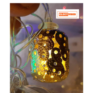 ELECTVIBES  Venture Gold Metal Elegant Ball Decoration Fairy String Lights Balls String -Rice Copper Wire LED Corded Electric,Circular