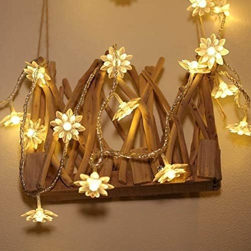 ElectVibes Plastic Lotus Flower String Lights Plug-in Fairy Lights for Indoor/Outdoor Decoration, Ideal for Diwali, Christmas, Navratri, and Parties (Warm White, 3 Meters, 14 Led) - Image 4