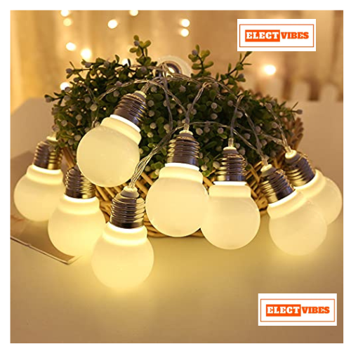 ELECTVIBES Milky Bulb String Light 14 LED, 3 Meter Plug-In, Warm White Frosted Bulb Led String Light Fairy String Light for Decoration Light Plug-in (PACK OF 1) - Image 7