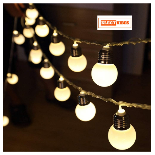 ELECTVIBES Milky Bulb String Light 14 LED, 3 Meter Plug-In, Warm White Frosted Bulb Led String Light Fairy String Light for Decoration Light Plug-in (PACK OF 1) - Image 13