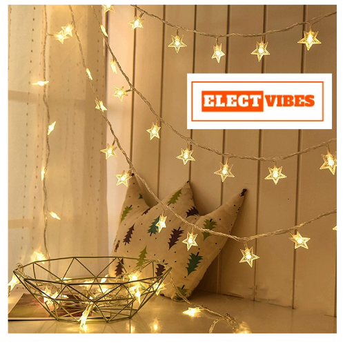 ELECTVIBES Mini Star String Light 14 LED, 3 Meter Plug-In, Warm White Mini Star Fairy String Lights ,Decorative LED Lights for Bedroom, Home, Garden, Diwali, Christmas, Wedding & Party Decoration (Pack of 1) - Image 23