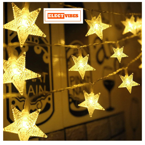 ELECTVIBES Mini Star String Light 14 LED, 3 Meter Plug-In, Warm White Mini Star Fairy String Lights ,Decorative LED Lights for Bedroom, Home, Garden, Diwali, Christmas, Wedding & Party Decoration (Pack of 1) - Image 12