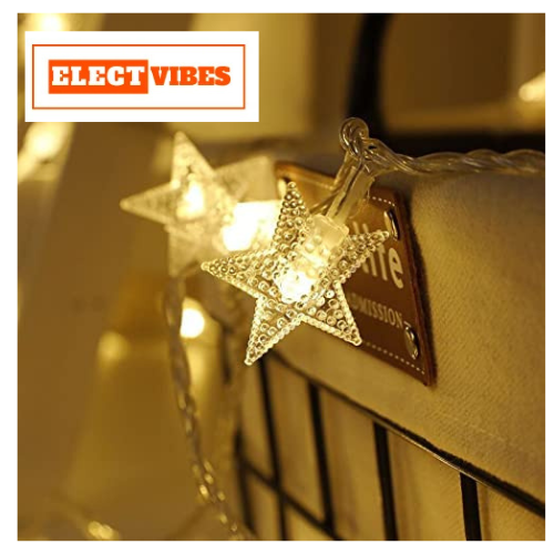 ELECTVIBES Mini Star String Light 14 LED, 3 Meter Plug-In, Warm White Mini Star Fairy String Lights ,Decorative LED Lights for Bedroom, Home, Garden, Diwali, Christmas, Wedding & Party Decoration (Pack of 1) - Image 15
