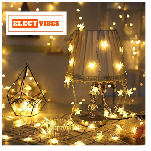 ELECTVIBES Mini Star String Light 14 LED, 3 Meter Plug-In, Warm White Mini Star Fairy String Lights ,Decorative LED Lights for Bedroom, Home, Garden, Diwali, Christmas, Wedding & Party Decoration (Pack of 1) - Image 16