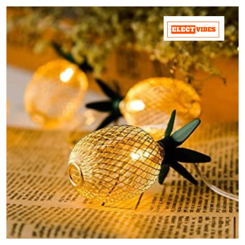 ElectVibes Pineapple LED 3M, 16 Led perfect for Diwali Lighting (Plug-in)