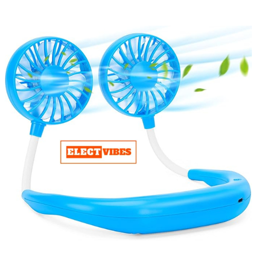 ELECTVIBES Hand Free Mini USB Personal Fan, Rechargeable Mini USB Fan with 360 Degree Free Rotation, 3 Adjustable Speeds Perfect for Sports, Home ,Office, Travel, and Outdoor (Pack of 1) - Image 9
