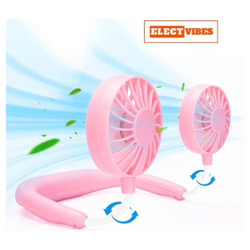 ELECTVIBES Hand Free Mini USB Personal Fan, Rechargeable Mini USB Fan with 360 Degree Free Rotation, 3 Adjustable Speeds Perfect for Sports, Home ,Office, Travel, and Outdoor (Pack of 1) - Image 10