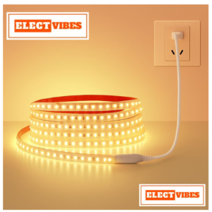 ELECTVIBES 8,25 & 45 Meter  LED Rope Light for Decoration – Waterproof Warm WARM WHITE   SMD Cove Light for Ceiling, Home Décor, LED Pipe Light for Diwali, Festival, Indoor, Outdoor Use