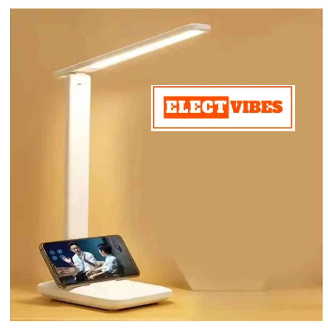 ELECTVIBES Rechargeable LED Desk Lamp – Foldable Study Lamp with 1200mAh Battery, USB Charging, Touch Function, Eye Protection & 3-Level Brightness for Reading, Office & Home Use - Image 7