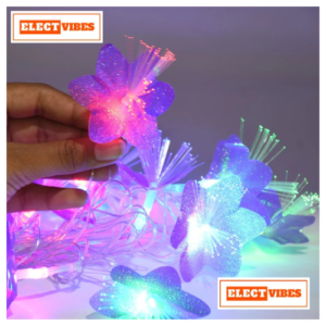 ELECTVIBES Flower String Light 10 LED, 3 D With Heavy Plug-IN Home Decoration Diwali & Wedding LED Christmas String Light Indoor and Outdoor Light ,Festival Decoration Led String Light, Multi-Color Light (PACK OF 1)