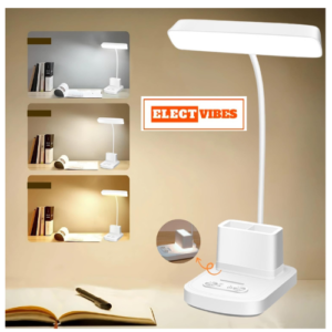ELECTVIBES LED Desk Lamp Pen & Phone Holder USB Rechargeable  Study Lamp (PACK OF 1)