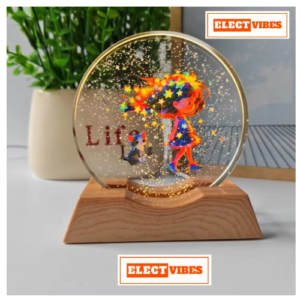 ELECTVIBES 3D Acrylic LED Night Light – Warm White & Dream Girl Design with Durable Plastic Base, Decorative Table Lamp for Bedroom, Living Room, Kids Room, Study & Home Décor Gifting (PACK OF 1)