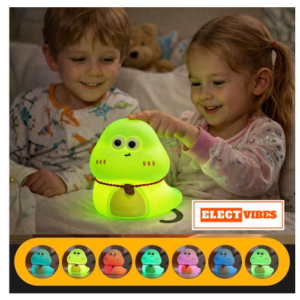 ELECTVIBES  Cute Snail Shape Silicone Electronic Toy for Kids, 7 Color Changing LED Squishy Soft Touch USB 1200mAh Rechargeable Toy, Ideal for Bedroom, Nursery Decor & Gift for Children (PACK OF 1)