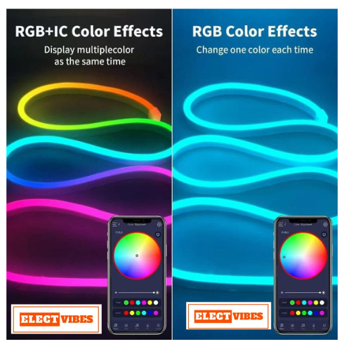 ELECTVIBES Premium Smart SMD Rope Light 5M with App & Remote Control, Music Sync RGB LED Light, 16 Million Colors, Luxury Ambient Lighting, Flexible Mood Light for Gaming Room, Bedroom, TV Backlight (PACK OF 1) - Image 4