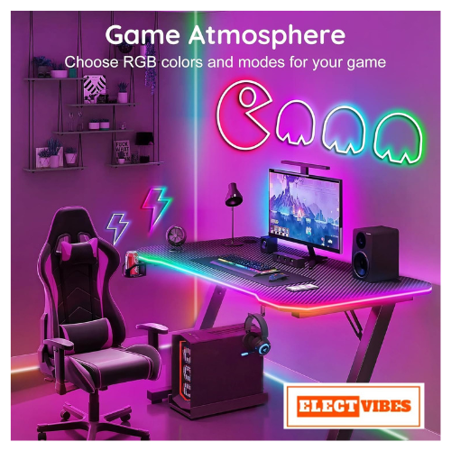 ELECTVIBES Premium Smart SMD Rope Light 5M with App & Remote Control, Music Sync RGB LED Light, 16 Million Colors, Luxury Ambient Lighting, Flexible Mood Light for Gaming Room, Bedroom, TV Backlight (PACK OF 1) - Image 5