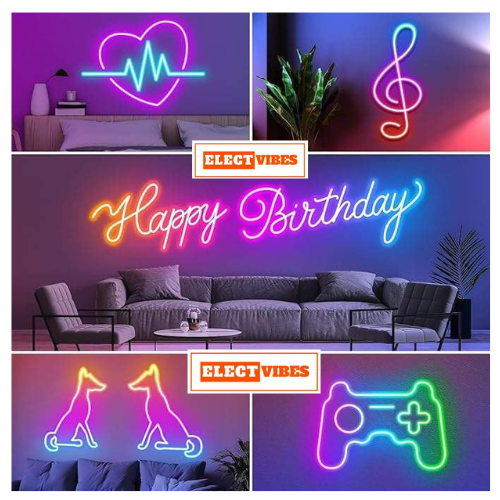 ELECTVIBES Premium Smart SMD Rope Light 5M with App & Remote Control, Music Sync RGB LED Light, 16 Million Colors, Luxury Ambient Lighting, Flexible Mood Light for Gaming Room, Bedroom, TV Backlight (PACK OF 1) - Image 6
