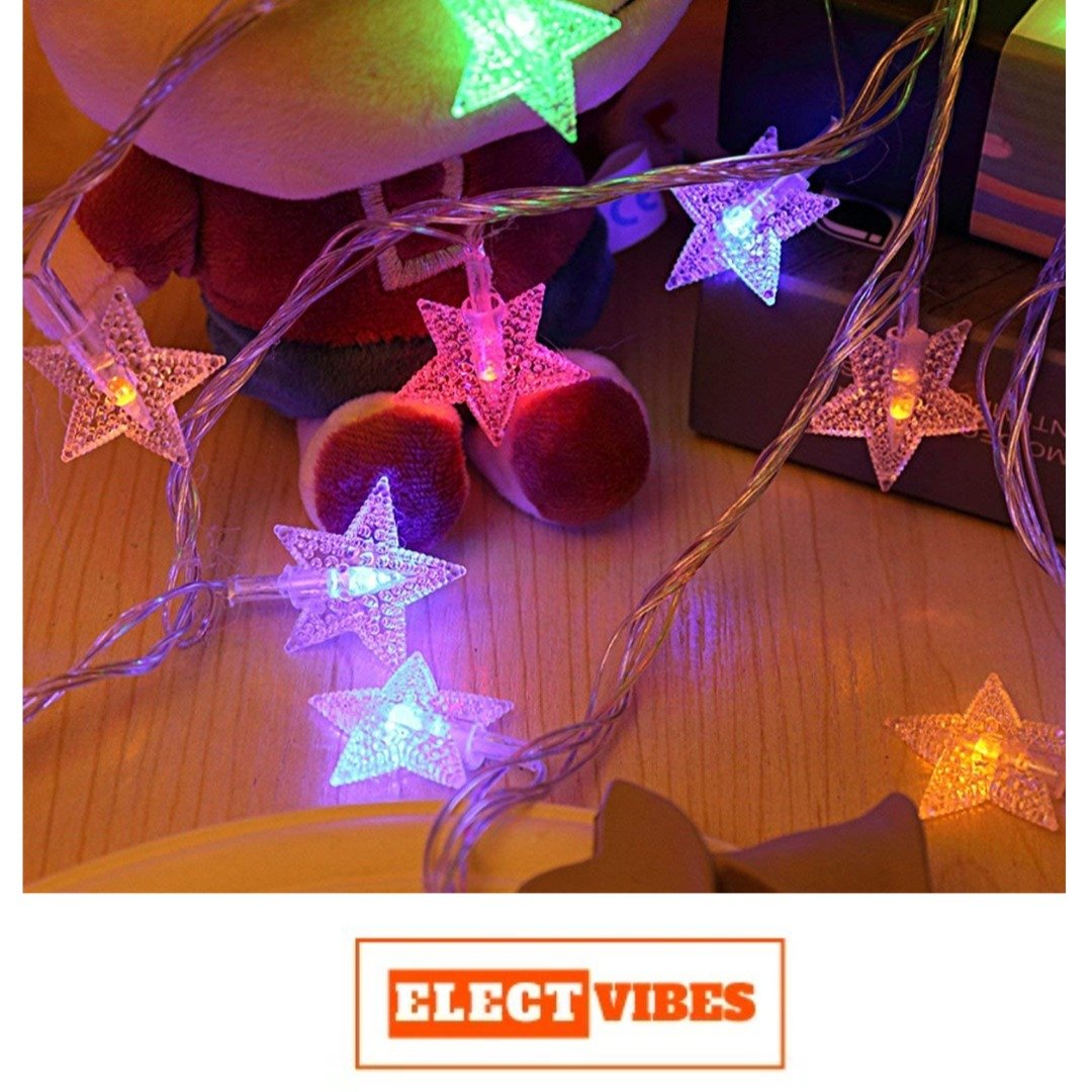 ELECTVIBES Mini Star String Light 14 LED, 3 Meter Plug-In, Warm White Mini Star Fairy String Lights ,Decorative LED Lights for Bedroom, Home, Garden, Diwali, Christmas, Wedding & Party Decoration (Pack of 1) - Image 28