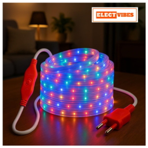 ELECTVIBES 8M LED Rope Light – Multicolor Waterproof Decorative Strip, 48 LEDs/m Plug-in Running Lights for Balcony, Ceiling, Garden, Home, Outdoor, Party, Festival & Christmas Decoration (PACK OF 1)