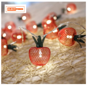 ELECTVIBES Apple Metal String Lights  16 LED, 3 Meter Plug-In, Warm White